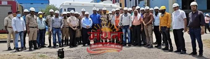 (कोरबा) ग्राम मड़वा में क्लोरीनेशन प्लांट हादसे का किया गया पूर्वाभ्यास