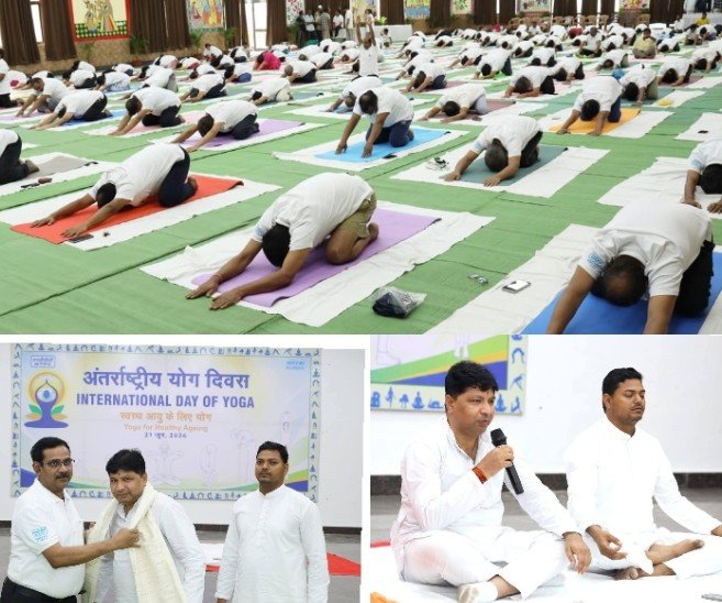 (कोरबा) एनटीपीसी-कोरबा में अंतरराष्ट्रीय योग दिवस के अवसर पर सामूहिक योगाभ्यास आयोजित