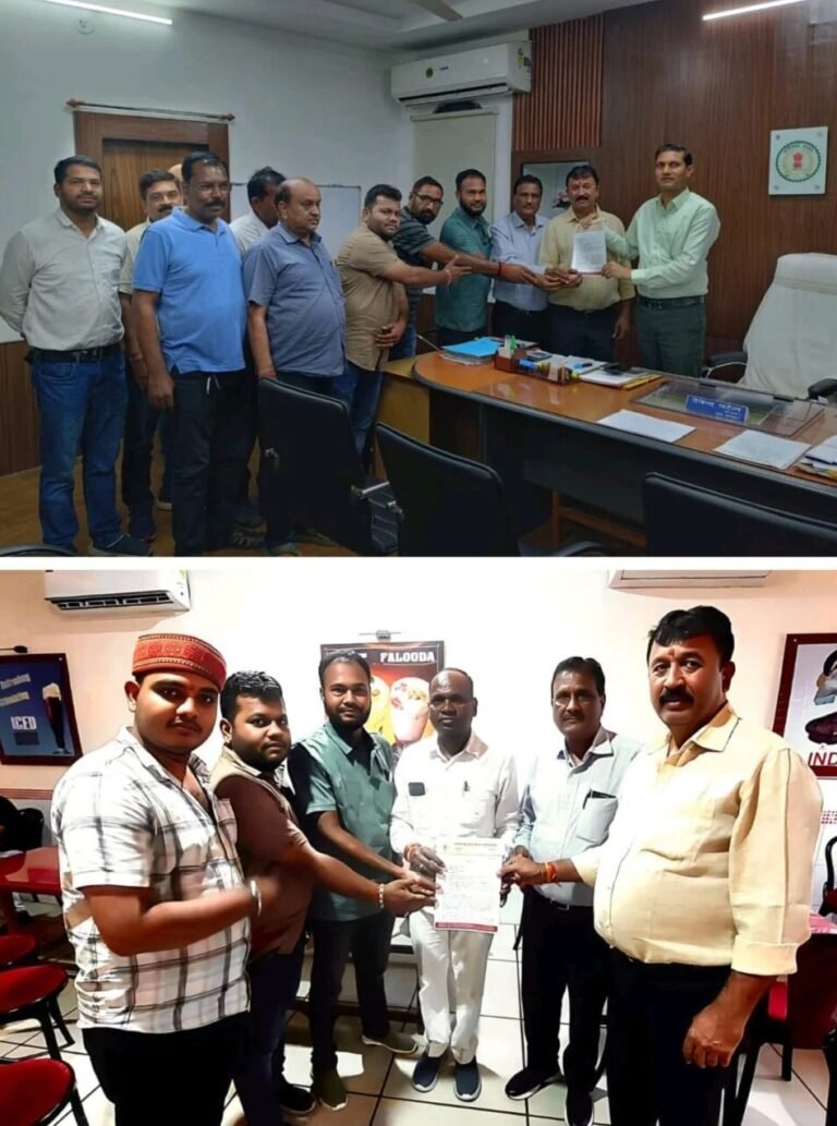 (कोरबा) भुगतान लंबित होने का आरोप लगा ठेकेदारों ने कटघोरा विधायक व अपर कलेक्टर को सौंपा ज्ञापन