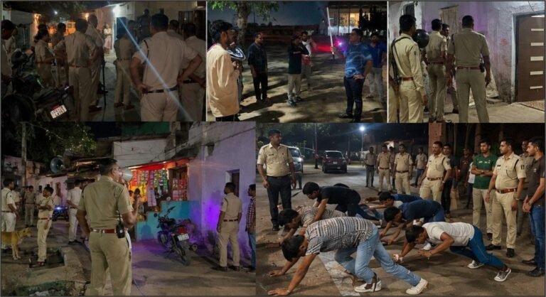 (कोरबा) 15 ब्लॉक-पंप हाउस में पुलिस ने घर-घर पहुंच दी चेतावनी-सड़क पर कराई उठक-बैठक