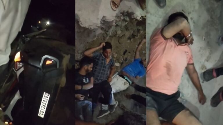 (कोरबा) अधूरे पुल से 30 फीट नीचे गिरी कार-4 गंभीर घायल