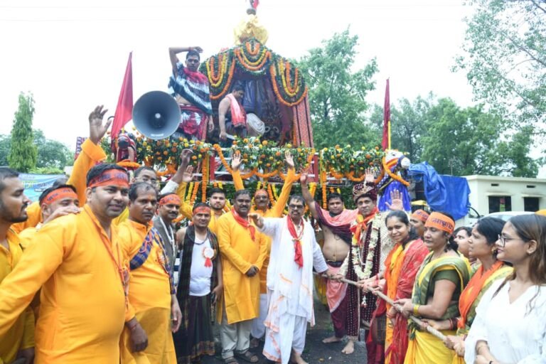 (कोरबा) बालको नगर में जगन्नाथ रथयात्रा अंतर्गत श्रद्धा और उल्लास के साथ खिंचा भगवान का रथ