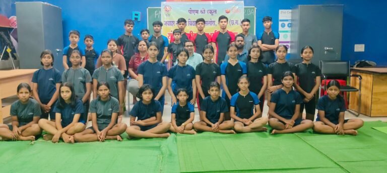 (कोरबा) पीएम श्री स्कूल जवाहर नवोदय विद्यालय सलोरा में संकुल स्तरीय योग प्रतियोगिता का सफल समापन
