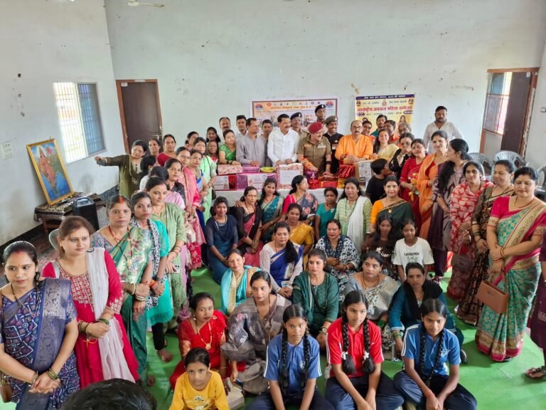 (कोरबा) भाजपा महिला मोर्चा कोरबा द्वारा किया गया 30 हजार से अधिक राखियों का संग्रह