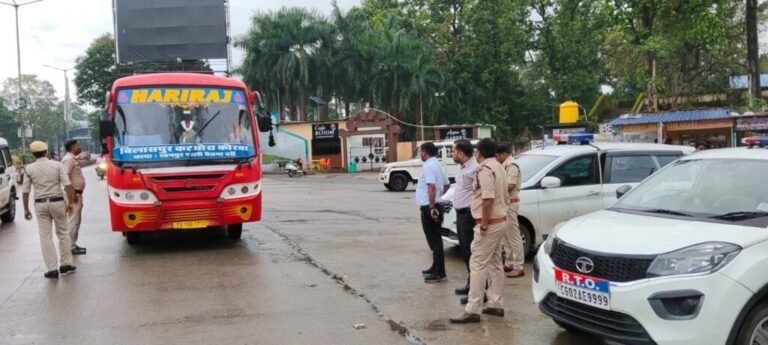 (कोरबा) परिवहन विभाग की सघन जांच से मचा अंचल में हड़कंप