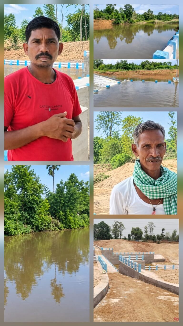 (कोरबा) तेंदूभाठा एनीकट बना जल संरक्षण, सिंचाई और सुगम आवागमन का सशक्त माध्यम